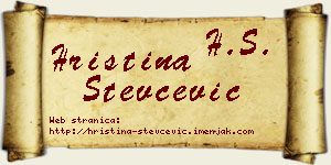 Hristina Stevčević vizit kartica